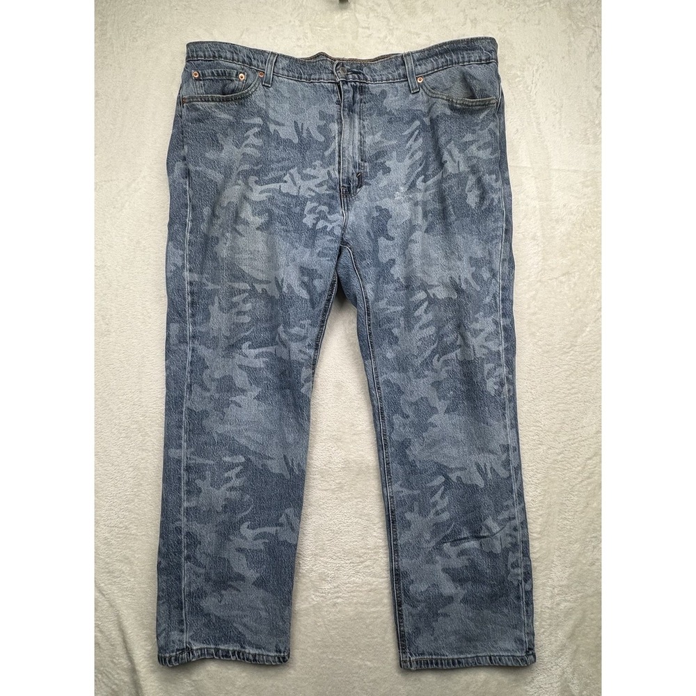 Levi's 541 Athletic Taper Jeans Men's 42x30 Blue Camo Print Denim